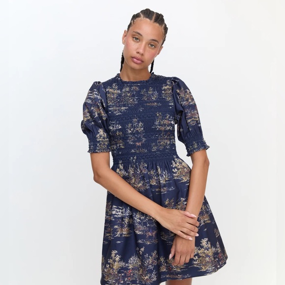 NWOT Hill House Home The Vivi Nap Dress in Navy Equestrian Toile - Picture 4 of 7